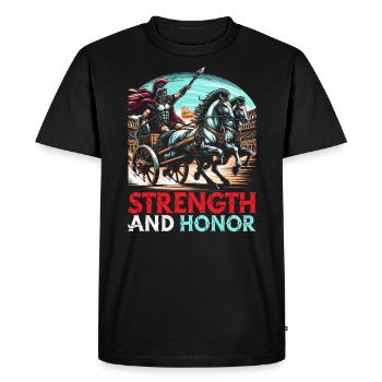 Légionnaires romains Rome antique Empire romain - T-shirt Premium bio Homme - noir - Devant - Nico (187cm)