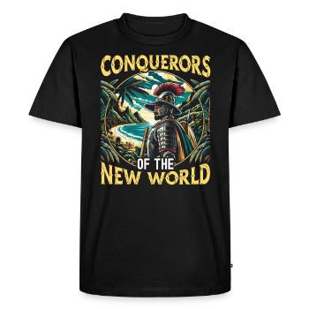 Spanish Conquistador Colonizer Explorer Spain - Men's Premium Organic T-Shirt - black - Front - Nico (187cm)