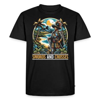 Spanish Conquistador Colonizer Explorer Spain - Men's Premium Organic T-Shirt - black - Front - Nico (187cm)