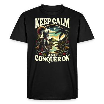 Spanish Conquistador Colonizer Explorer Spain - Men's Premium Organic T-Shirt - black - Front - Nico (187cm)