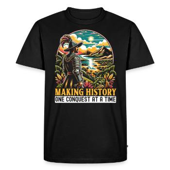 Spanish Conquistador Colonizer Explorer Spain - Men's Premium Organic T-Shirt - black - Front - Nico (187cm)