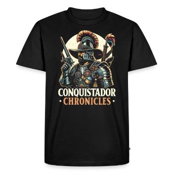 Spanish Conquistador Colonizer Explorer Spain - Men's Premium Organic T-Shirt - black - Front - Nico (187cm)