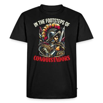 Spanish Conquistador Colonizer Explorer Spain - Men's Premium Organic T-Shirt - black - Front - Nico (187cm)
