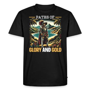 Spanish Conquistador Colonizer Explorer Spain - Men's Premium Organic T-Shirt - black - Front - Nico (187cm)