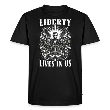 Proclamation d’émancipation African Juneteenth - T-shirt Premium bio Homme - noir - Devant - Nico (187cm)