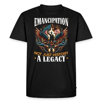 Proclamation d’émancipation African Juneteenth - T-shirt Premium bio Homme - noir - Devant - Nico (187cm)