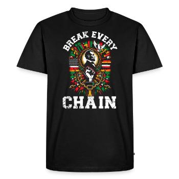 Proclamation d’émancipation African Juneteenth - T-shirt Premium bio Homme - noir - Devant - Nico (187cm)