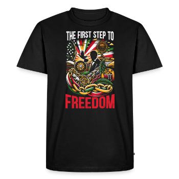 Proclamation d’émancipation African Juneteenth - T-shirt Premium bio Homme - noir - Devant - Nico (187cm)