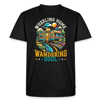 Mobile Home Motorhome Trailer Park Rolling Home - Men's Premium Organic T-Shirt - black - Front - Nico (187cm)
