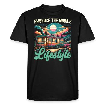 Mobile Home Motorhome Trailer Park Rolling Home - Men's Premium Organic T-Shirt - black - Front - Nico (187cm)