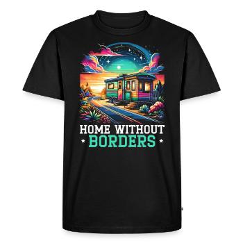 Mobile Home Motorhome Trailer Park Rolling Home - Men's Premium Organic T-Shirt - black - Front - Nico (187cm)