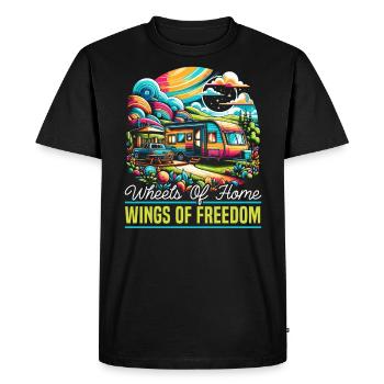 Mobile Home Motorhome Trailer Park Rolling Home - Men's Premium Organic T-Shirt - black - Front - Nico (187cm)
