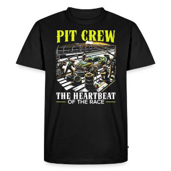 Pit Crew Course de voitures Course Piste de course Sport automobile - T-shirt Premium bio Homme - noir - Devant - Nico (187cm)