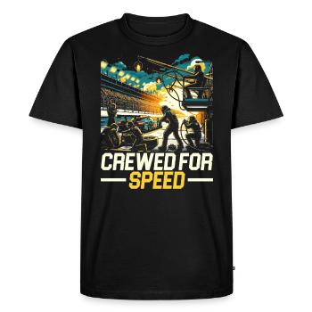 Pit Crew Course de voitures Course Piste de course Sport automobile - T-shirt Premium bio Homme - noir - Devant - Nico (187cm)