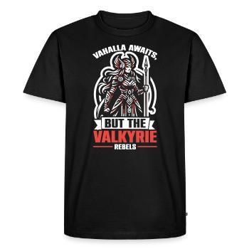 Valkyrie Warrior Odin Valkyrja Mythologie nordique - T-shirt Premium bio Homme - noir - Devant - Nico (187cm)