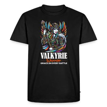Valkyrie Warrior Odin Valkyrja Norse Mythology - Men's Premium Organic T-Shirt - black - Front - Nico (187cm)
