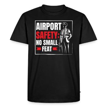 Airport Safety Officer Aviation Airport Jobs - Men's Premium Organic T-Shirt - black - Front - Nico (187cm)