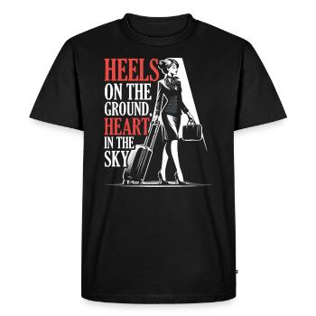 Hôtesse de l’air Hôtesse de l’air - T-shirt Premium bio Homme - noir - Devant - Nico (187cm)