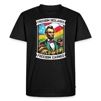 Proclamation d’émancipation Black Pride Juneteenth - T-shirt Premium bio Homme - noir - Devant - Nico (187cm)