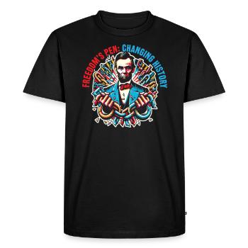 Proclamation d’émancipation Black Pride Juneteenth - T-shirt Premium bio Homme - noir - Devant - Nico (187cm)
