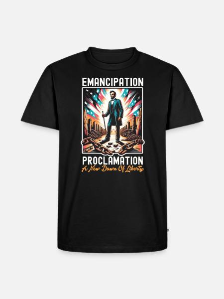 Emanzipationsproklamation Black Pride Juneteenth - Männer Premium Bio T-Shirt - Schwarz