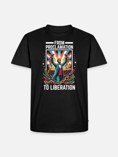 Emanzipationsproklamation Black Pride Juneteenth - Männer Premium Bio T-Shirt - Schwarz