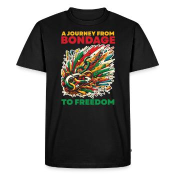 Proclamation d’émancipation Black Pride Juneteenth - T-shirt Premium bio Homme - noir - Devant - Nico (187cm)