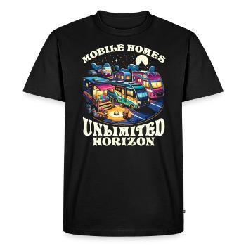 Mobile Home Motorhome Trailer Park Rolling Home - Men's Premium Organic T-Shirt - black - Front - Nico (187cm)