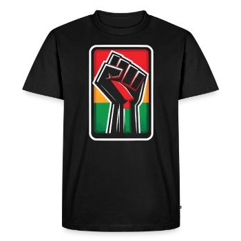 Panafricanisme Afro-Américains Noirs - T-shirt Premium bio Homme - noir - Devant - Nico (187cm)