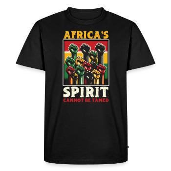 Panafricanisme Afro-Américain Afrique Racines Noir - T-shirt Premium bio Homme - noir - Devant - Nico (187cm)