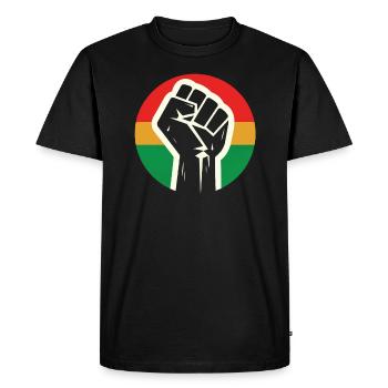 Panafricanisme Afro-Américains Noirs - T-shirt Premium bio Homme - noir - Devant - Nico (187cm)