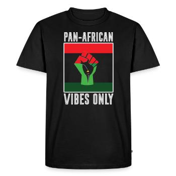 Panafricanisme Afro-Américain Afrique Racines Noir - T-shirt Premium bio Homme - noir - Devant - Nico (187cm)