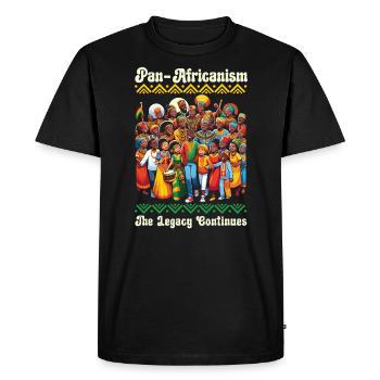 Panafricanisme Afro-Américain Afrique Racines Noir - T-shirt Premium bio Homme - noir - Devant - Nico (187cm)