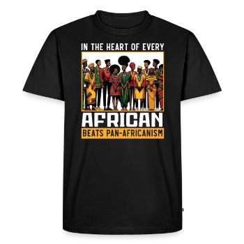 Panafricanisme Afro-Américain Afrique Racines Noir - T-shirt Premium bio Homme - noir - Devant - Nico (187cm)