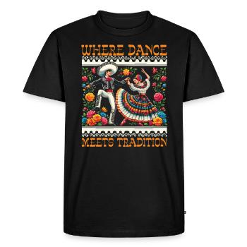 Ballet Folklorico Dancer Mexico Mexican Dance - Men's Premium Organic T-Shirt - black - Front - Nico (187cm)