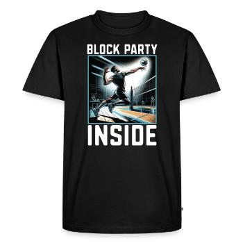 Amateur de volley-ball en salle Joueur de volley-ball sportif - T-shirt Premium bio Homme - noir - Devant - Nico (187cm)