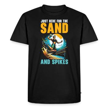 Volley-ball de plage Joueur de volley-ball amateur de sport - T-shirt Premium bio Homme - noir - Devant - Nico (187cm)