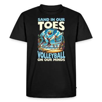 Volley-ball de plage Joueur de volley-ball amateur de sport - T-shirt Premium bio Homme - noir - Devant - Nico (187cm)