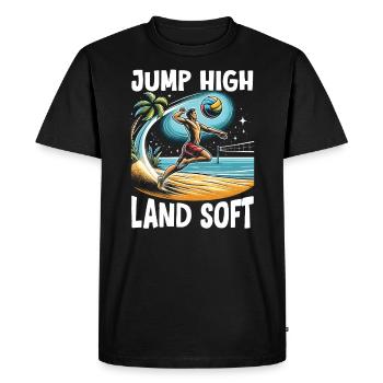 Volley-ball de plage Joueur de volley-ball amateur de sport - T-shirt Premium bio Homme - noir - Devant - Nico (187cm)