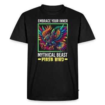 Piasa Oiseau Créature mythique Folklore Légende urbaine - T-shirt Premium bio Homme - noir - Devant - Nico (187cm)