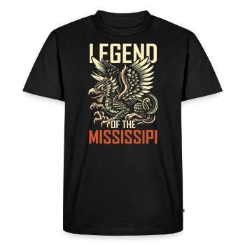Piasa Oiseau Créature mythique Folklore Légende urbaine - T-shirt Premium bio Homme - noir - Devant - Nico (187cm)