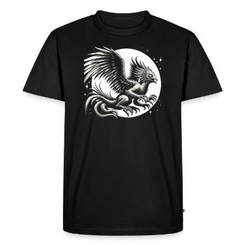 Piasa Oiseau Créature mythique Folklore Légende urbaine - T-shirt Premium bio Homme - noir - Devant - Nico (187cm)