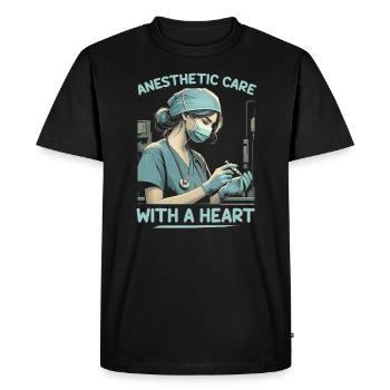 Nurse Anesthetist Medicine Hospital Anesthesia - Men's Premium Organic T-Shirt - black - Front - Nico (187cm)