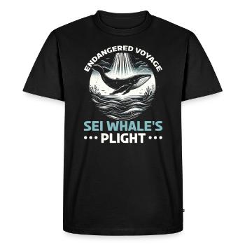 Espèces en voie de disparition Droits des animaux du rorqual boréal - T-shirt Premium bio Homme - noir - Devant - Nico (187cm)