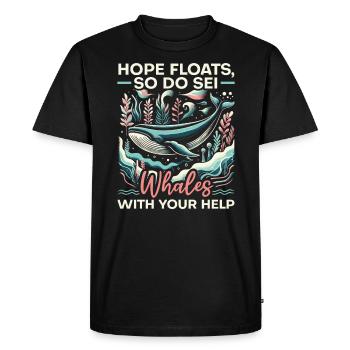 Endangered Species Sei Whale Animal Rights - Men's Premium Organic T-Shirt - black - Front - Nico (187cm)