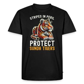 Espèces menacées Tigre de la Sonde Droits des animaux - T-shirt Premium bio Homme - noir - Devant - Nico (187cm)