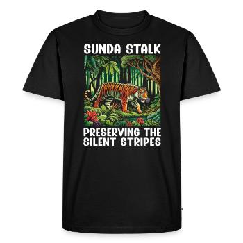 Espèces menacées Tigre de la Sonde Droits des animaux - T-shirt Premium bio Homme - noir - Devant - Nico (187cm)