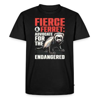 Espèce en voie de disparition Putois d’Amérique - T-shirt Premium bio Homme - noir - Devant - Nico (187cm)