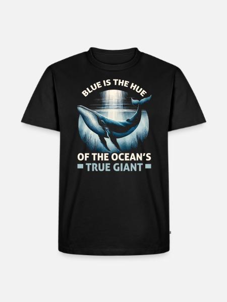 Gefährdete Arten Blauwal Tierrechte - Männer Premium Bio T-Shirt - Schwarz