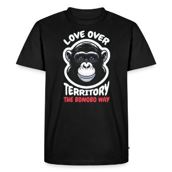 Endangered Species Bonobo Animal Rights Activist - Men's Premium Organic T-Shirt - black - Front - Nico (187cm)